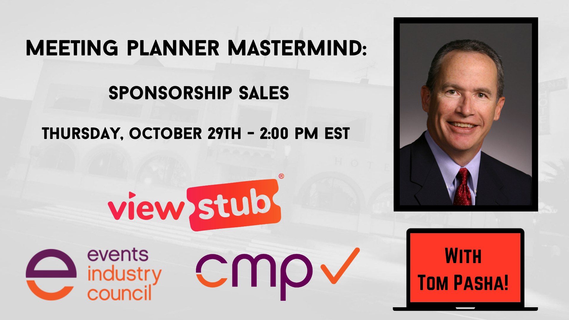 Photo for Advanced Sponsorship Sales for Live and Virtual Events OCT 29th on ViewStub