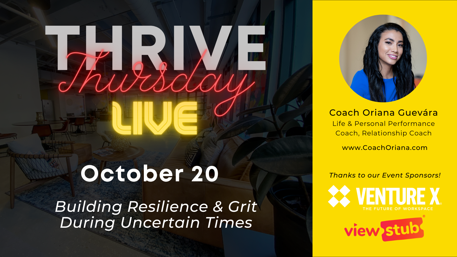 Photo for Thrive Thursday LIVE: Building Resilience & Grit During Uncertain Times on ViewStub