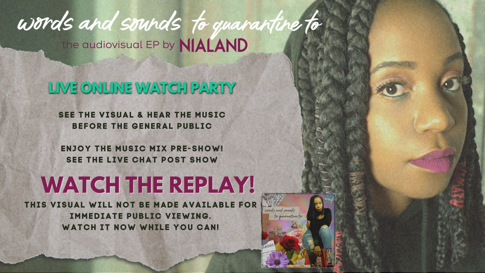 Photo for Nialand Presents: W.A.S.T.Q.T. Visual EP Online Watch Party-REPLAY on ViewStub