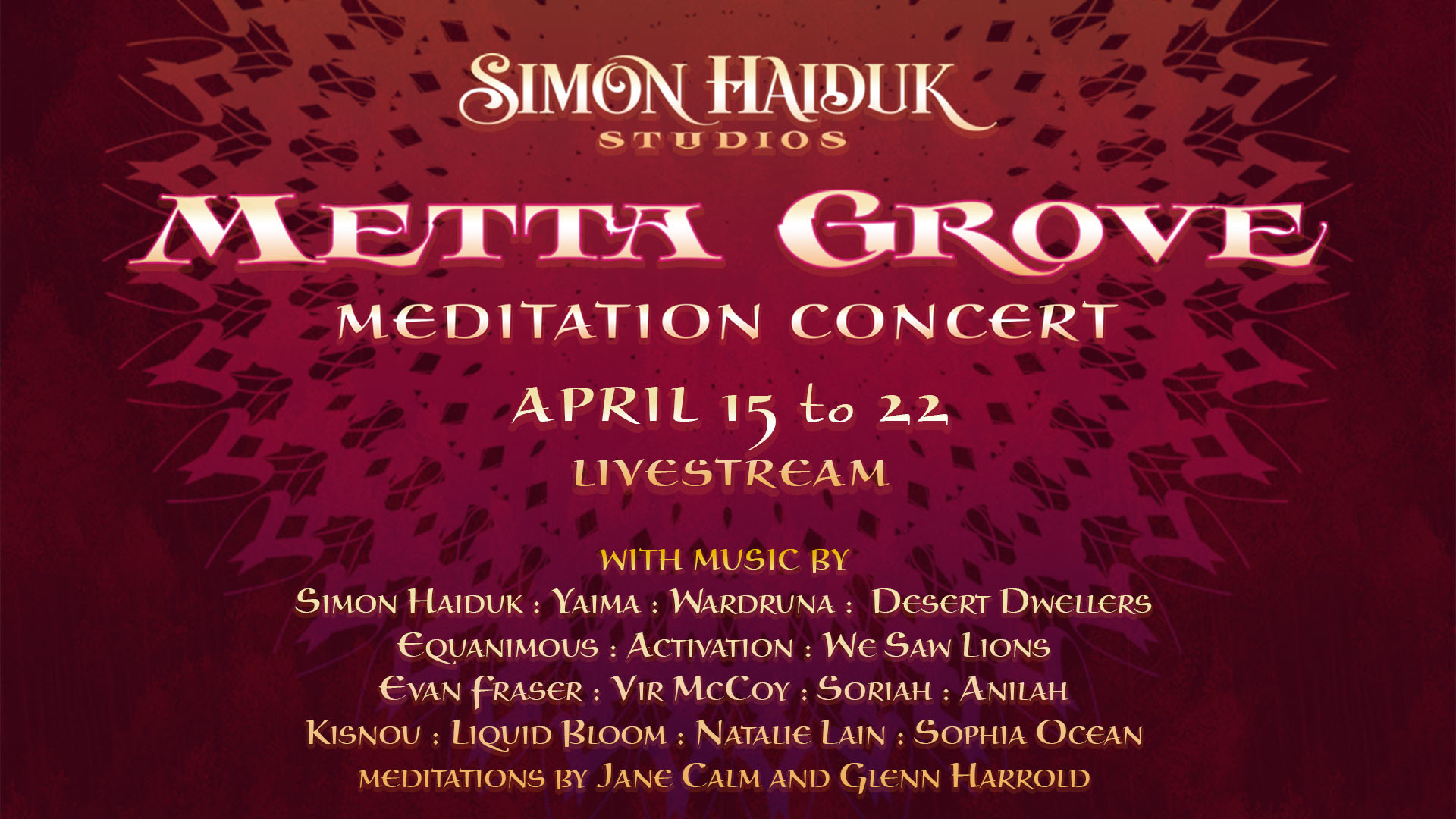Photo for Metta Grove ~ Meditation Concert ~ Livestream on ViewStub