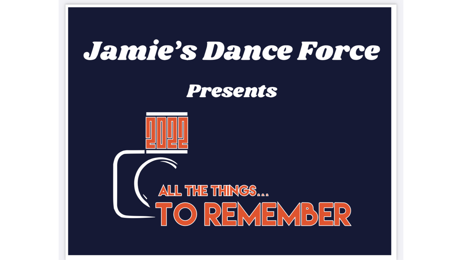 Photo for Jamie's Dance Force 2022  -  All the things...to remember. on ViewStub