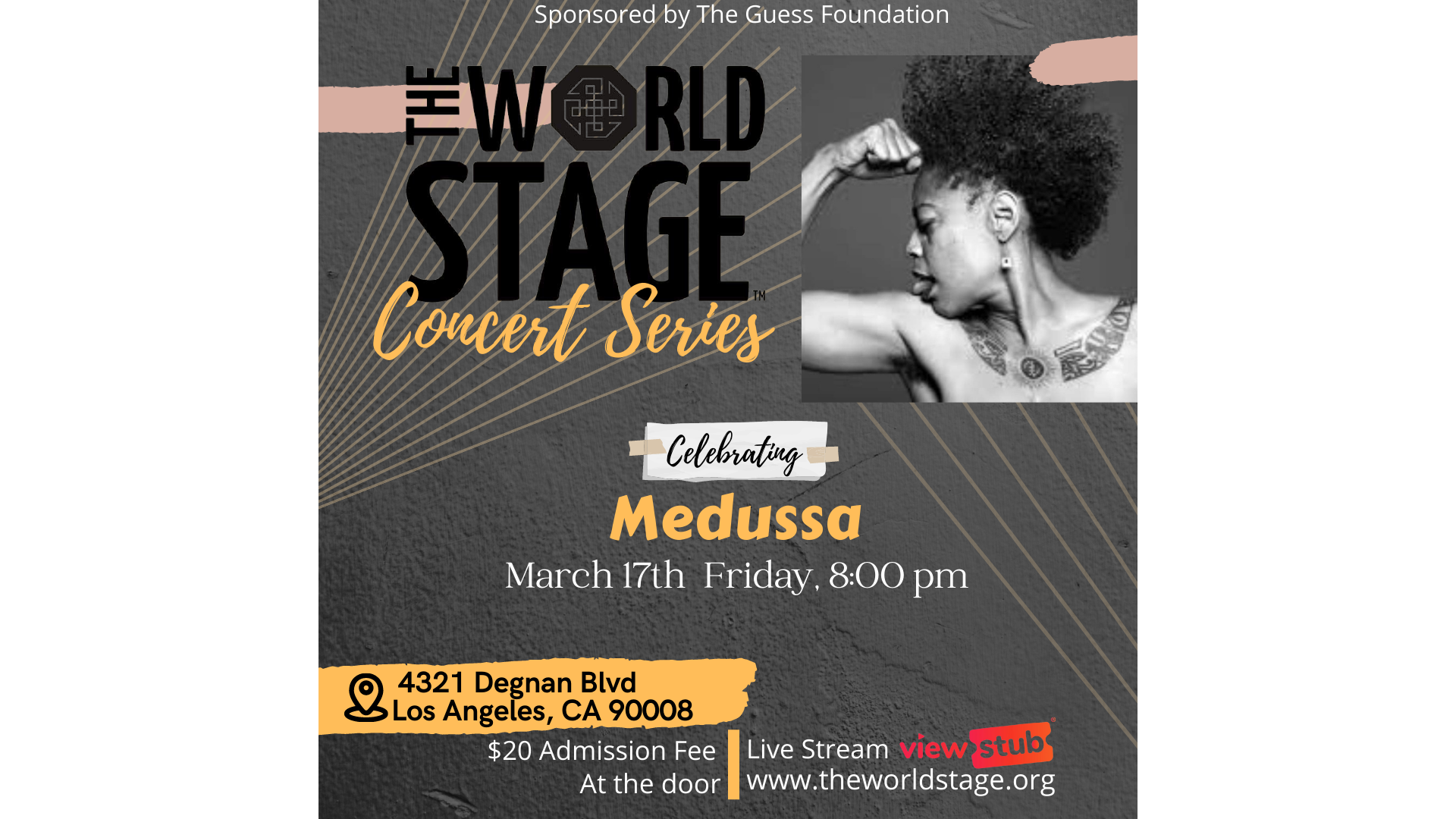 Photo for Medussa Concert Live at the World Stage on ViewStub