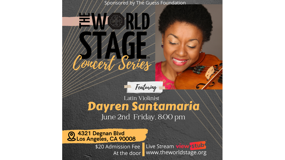 Photo for World Stage Concert Series -Latin Violinist Dayren Santamaria on ViewStub