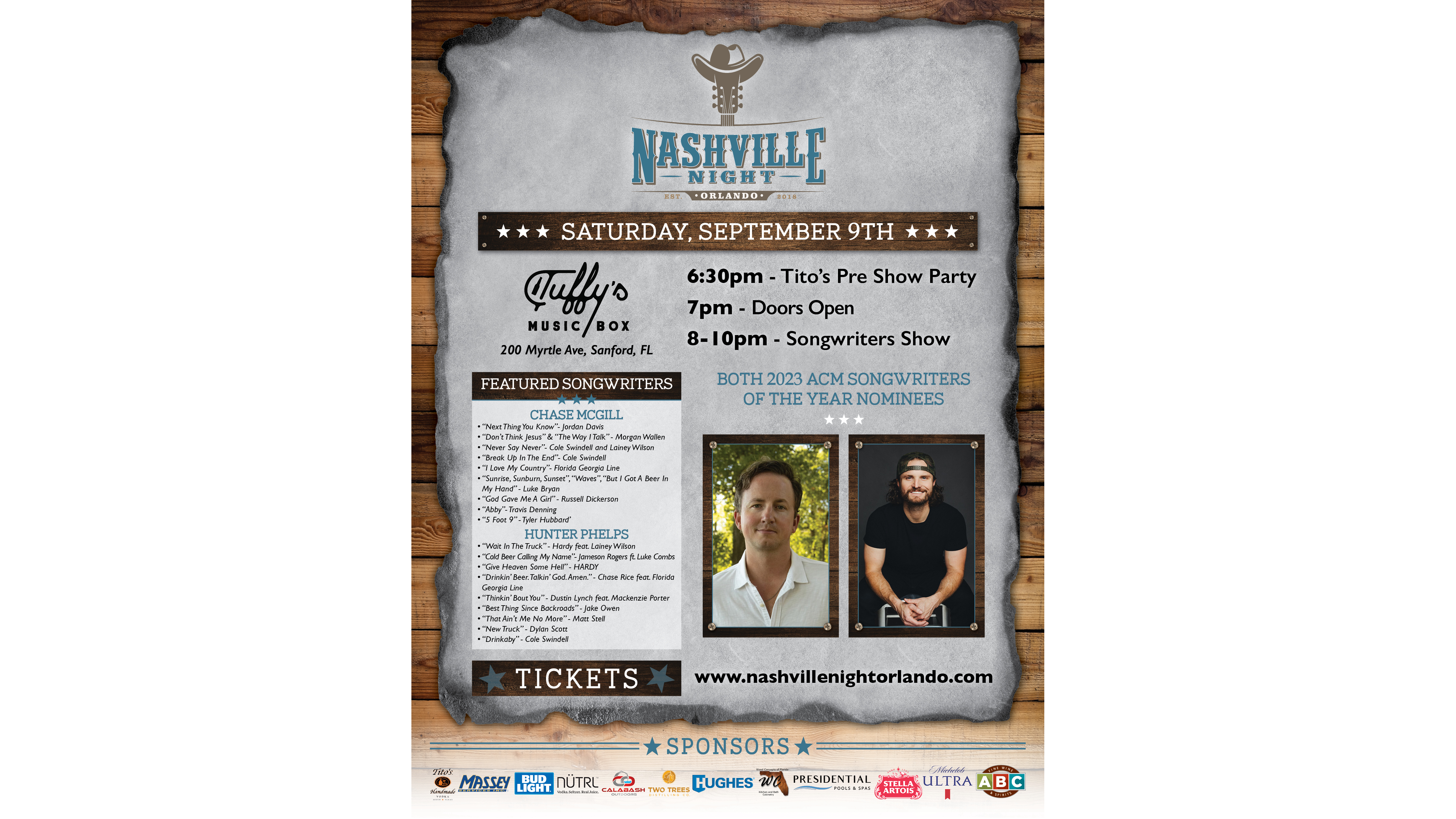 Photo for Nashville Night In Orlando w/ John Byron and Ben Johnson (4 PM SHOW) on ViewStub