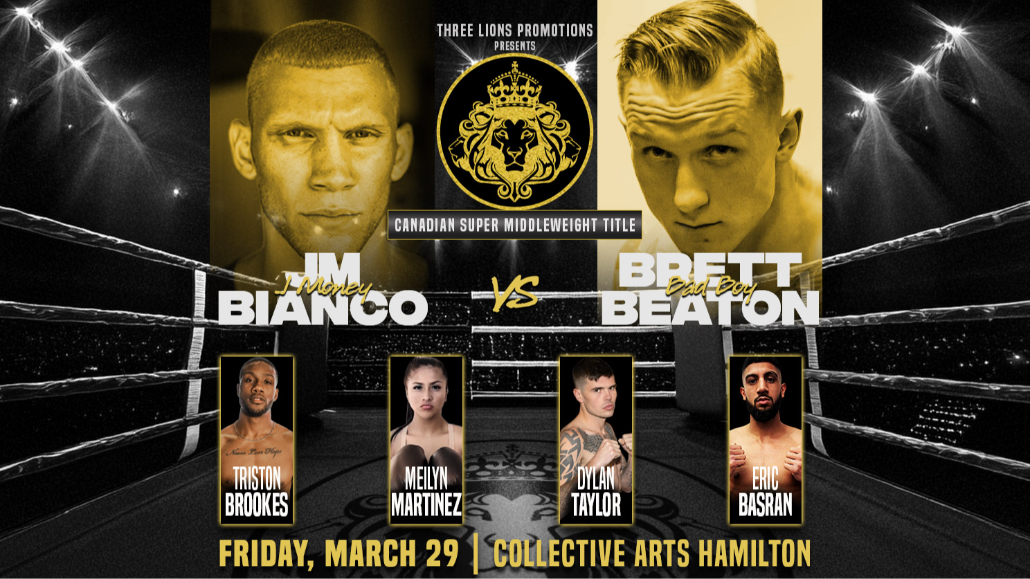 Photo for Bianco vs Beaton - Canadian Super Middleweight Title - March 29 - Collective Arts Hamilton on ViewStub